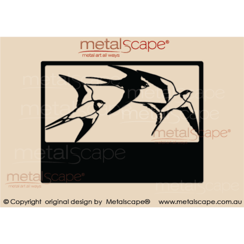 Metalscape - Farm Property Signs-Medium Property Sign  - 3 Welcome Swallows