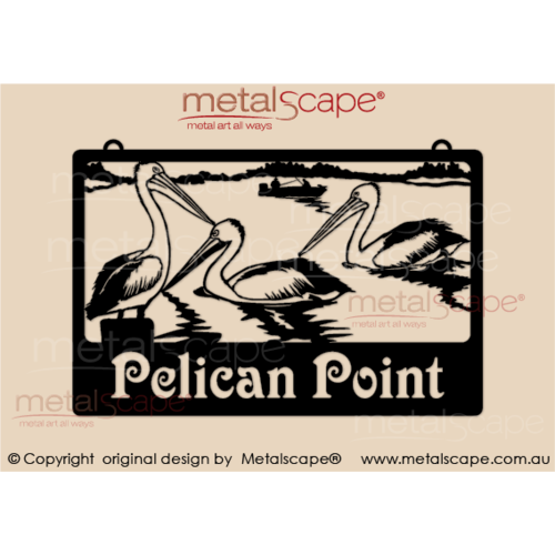 Metalscape - Farm Property Signs-Large Property Sign - Pelican Water Scene