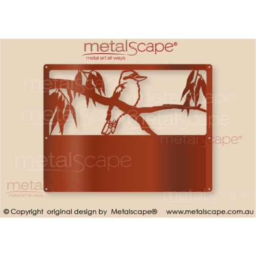 Metalscape - Farm Property Signs-Small Property Sign - Kookaburra on branch
