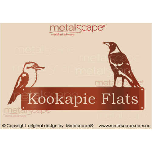 Metalscape - Farm Property Signs-Property Sign Magpie & Kookaburra 