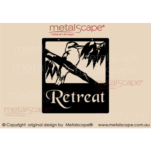 Metalscape - Farm Property Signs-Property Sign - Kookaburra on Branch