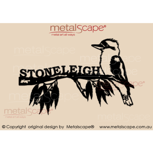 Metalscape - Farm Property Signs-Small Custom Sign - Branch and Kookaburra