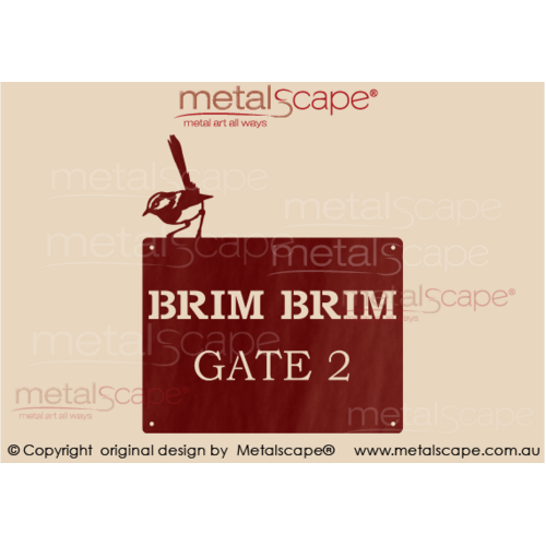 Metalscape - Farm Property Signs-Extra Small House Sign - Classic Cut with Wren