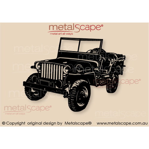 Countryscape - Metalscape - Metal Art - Farm-WILLYS JEEP Plaque 