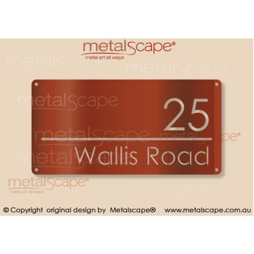 Metalscape - Farm Property Signs-Extra Small House Sign - Cut Out Wording