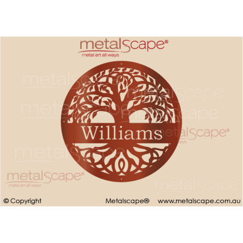 Metalscape - Farm Property Signs-Property Sign - Tree of Life #2 Split Image
