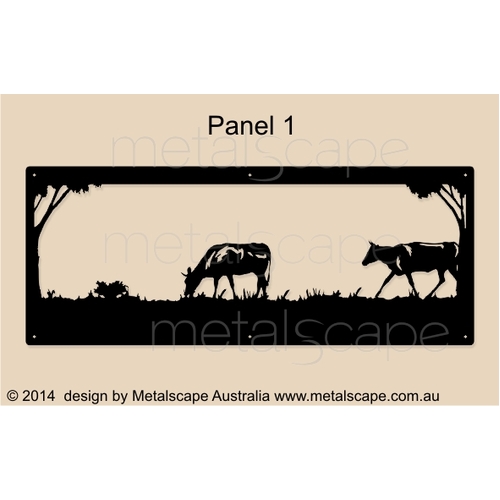 Countryscape - Metalscape - Metal Art - Farm-Mix and Match Decorative Panel 1 - Cattle  x 2