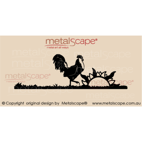 Countryscape - Metalscape - Metal Art - Farm-Rural Decorative Plaque - Rooster & Sun