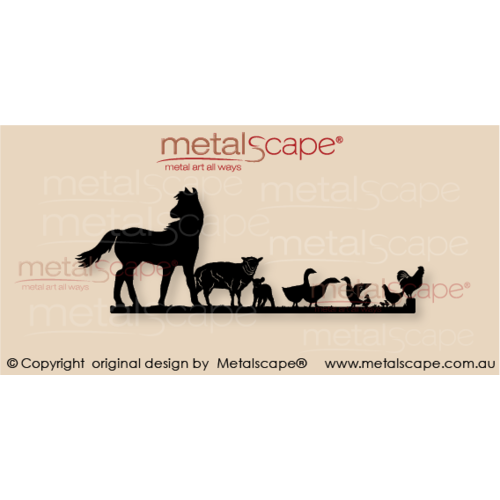 Countryscape - Metalscape - Metal Art - Farm-Rural Decorative Plaque - Horse, Sheep & Farm Animals