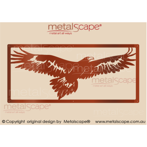 Countryscape - Metalscape - Metal Art - Farm-Wedge Tail Eagle -Framed Decorative Plaque  