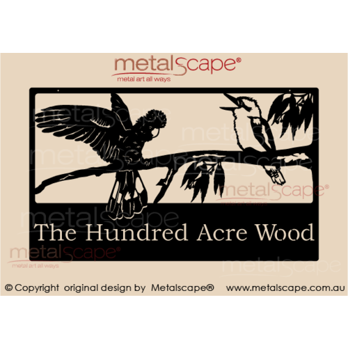 Metalscape - Farm Property Signs-Large Property Sign - Black Cockatoo & Kookaburra