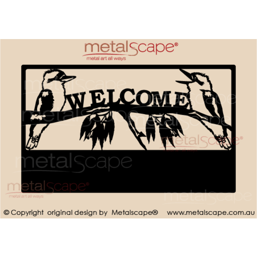 Metalscape - Farm Property Signs-Large Property Sign - 2 x Kookaburra Welcome