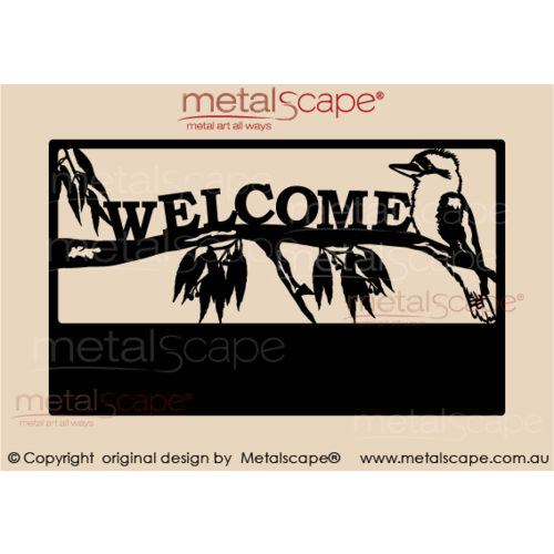 Metalscape - Farm Property Signs-Large Property sign - 1 x Kookaburra Welcome