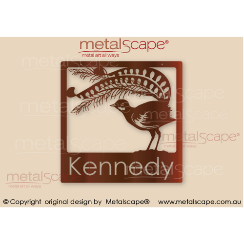 Metalscape - Farm Property Signs-Square Property sign - Lyrebird