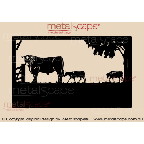 Metalscape - Farm Property Signs-Large Property Sign - Angus Cattle