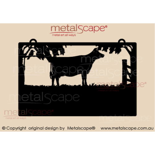 Metalscape - Farm Property Signs-Medium Property Sign -  Jersey Cow