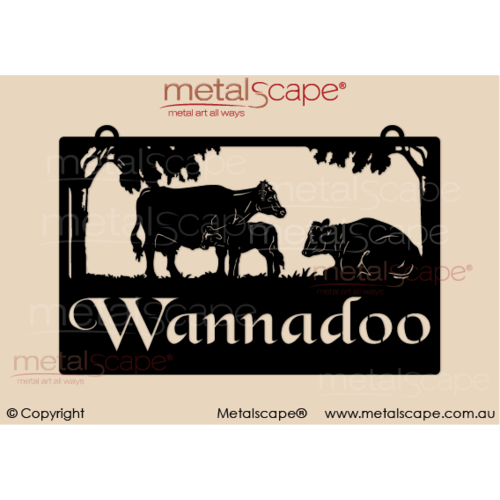 Metalscape - Farm Property Signs-Medium Property Sign - Shorthorn Cattle