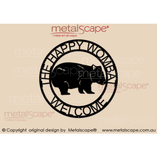 Metalscape - Farm Property Signs-Property Sign  - Wombat Circle Sign Large