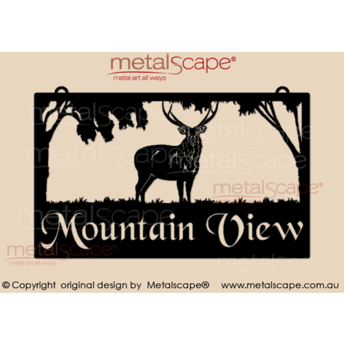 Metalscape - Farm Property Signs-Large Property Sign - Sambar Deer