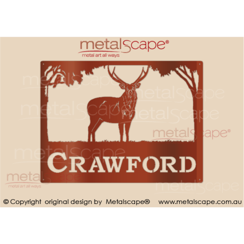 Metalscape - Farm Property Signs-Medium Property Sign - Sambar Deer