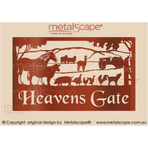 Metalscape - Farm Property Signs-Large Property Sign - Many farm animals