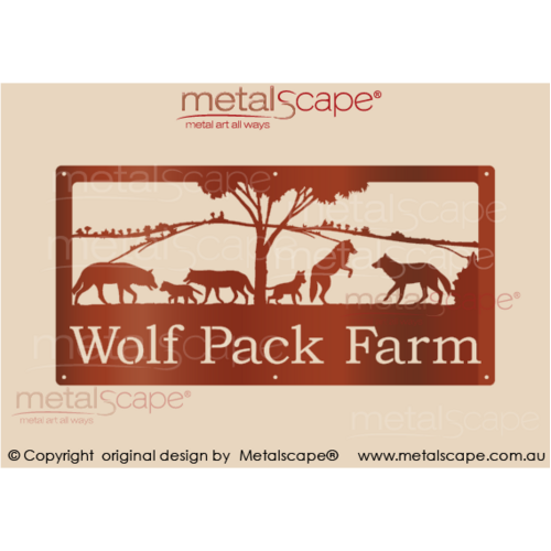 Medium Property Sign - Wolf Pack 