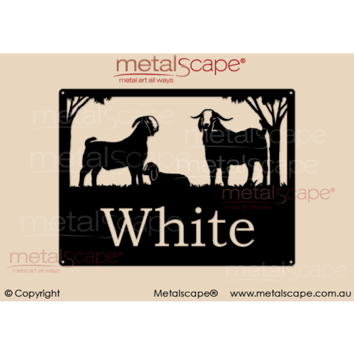 Metalscape - Farm Property Signs-Small Property Sign - Boer Goats