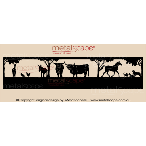 Metalscape - Farm Property Signs-Panoramic Property Sign - Highland Cows
