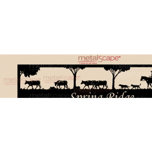 Metalscape - Farm Property Signs-Panoramic Property Sign -Cattle and  Horse Riders