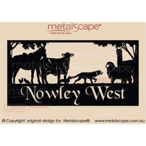 Metalscape - Farm Property Signs-XL Property Sign -  Farm Animals
