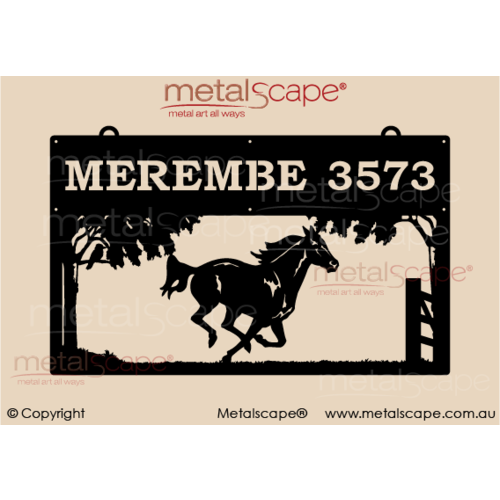 Metalscape - Farm Property Signs-Large Property Sign - Galloping Horse