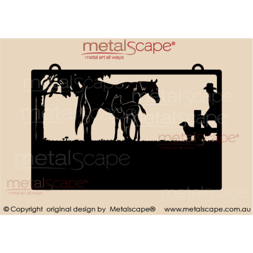 Metalscape - Farm Property Signs-Medium Property Sign -  Mare and Foal