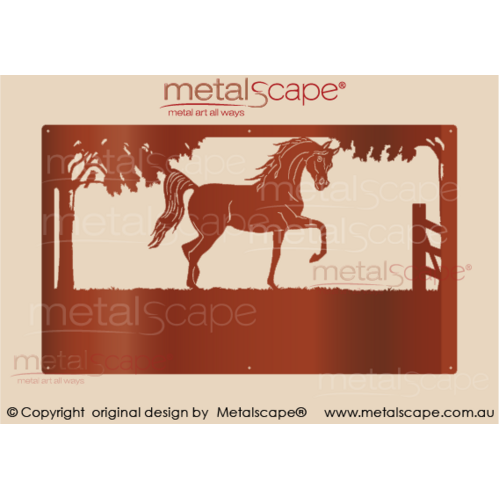 Metalscape - Farm Property Signs-Large Property Sign -  Arabian Mare