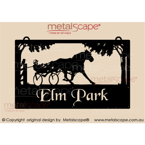 Metalscape - Farm Property Signs-Large Property Sign -Horse Trotter\ pacer