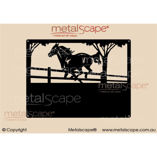 Metalscape - Farm Property Signs-Small Property Sign -Galloping Horse