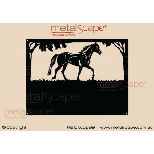 Metalscape - Farm Property Signs-Small Property Sign - Trotting Horse