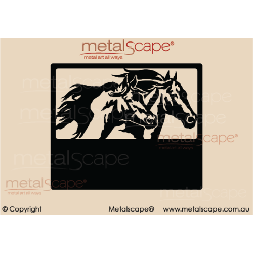 Metalscape - Farm Property Signs-Small Property Sign - 2 Horse Heads