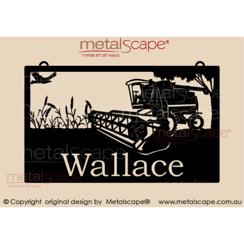 Metalscape - Farm Property Signs-Large Property Sign John Deere Header