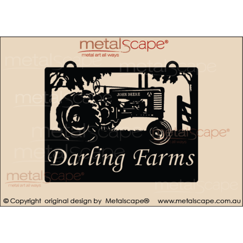 Metalscape - Farm Property Signs-Small Property Sign John Deere Model A Tractor