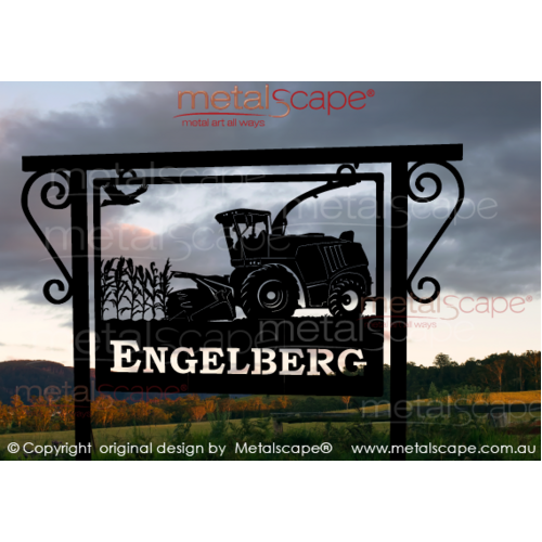 Metalscape - Farm Property Signs-Large Property Sign - Corn, Forage Harvester CLAAS Jaguar 950