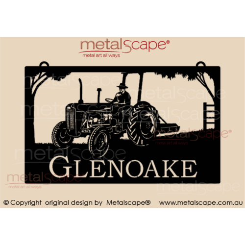 Metalscape - Farm Property Signs-Large Property Sign Massey Ferguson 35 Tractor Slasher