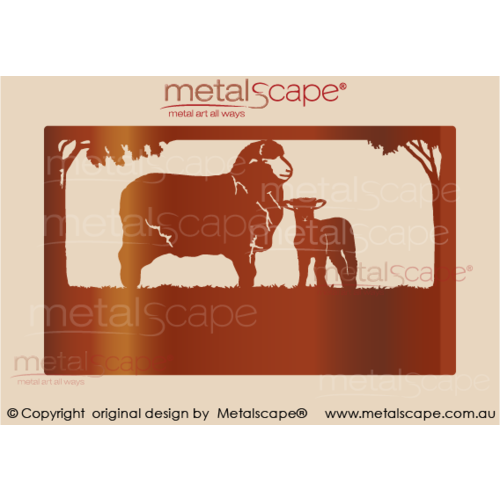 Metalscape - Farm Property Signs-Large Property Sign - Merino Ewe & Lamb