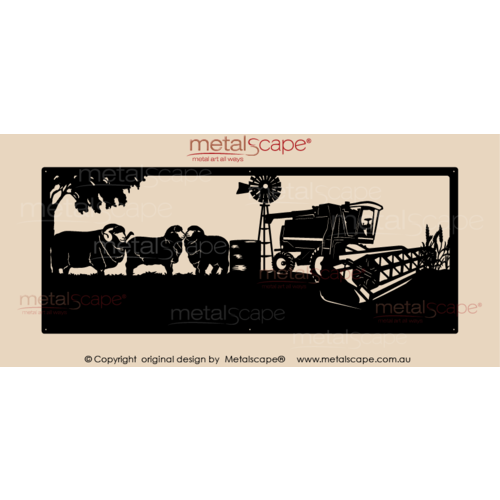 Metalscape - Farm Property Signs-Property Sign - Merinos and Header