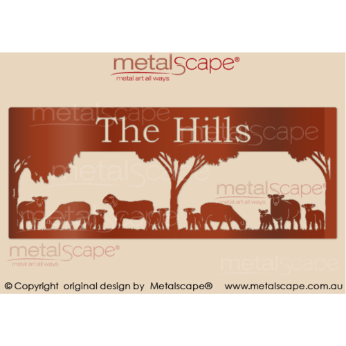 Metalscape - Farm Property Signs-Property Sign - Mixed Breed Sheep Herd x 10