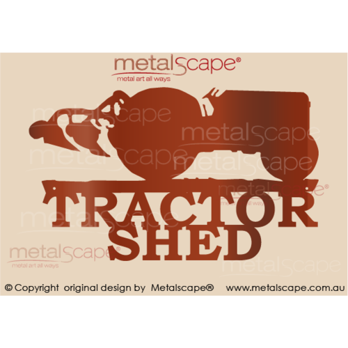 Countryscape - Metalscape - Metal Art - Farm-Tractor Shed Sign - Massey Fergurson
