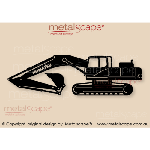 Countryscape - Metalscape - Metal Art - Farm-Komatsu Excavator Plaque